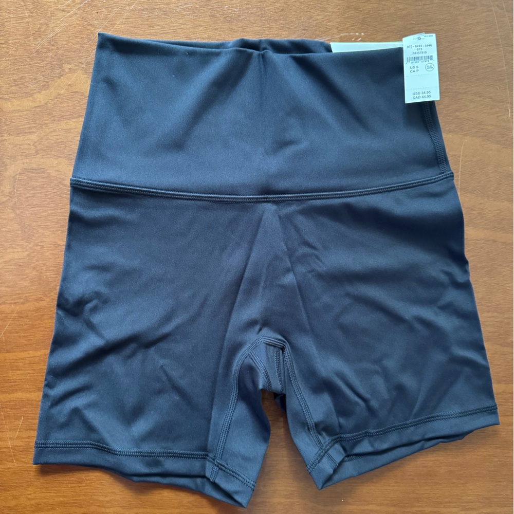 Aerie Black Bike Shorts Hi Rise Offline